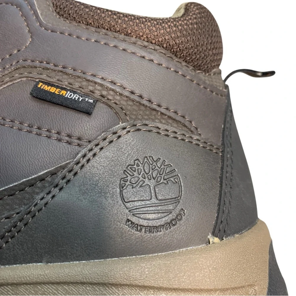 TIMBERLAND Brown Ankle-High Leather Boots - Boys‎ 6
